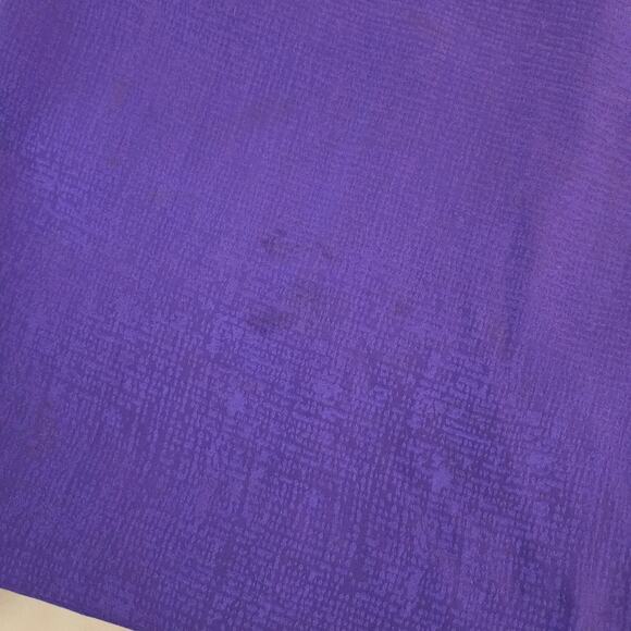 Vintage 100% Silk Satin Cobalt Blue Pencil Skirt Size 12P Career Office Work - Picture 5 of 13